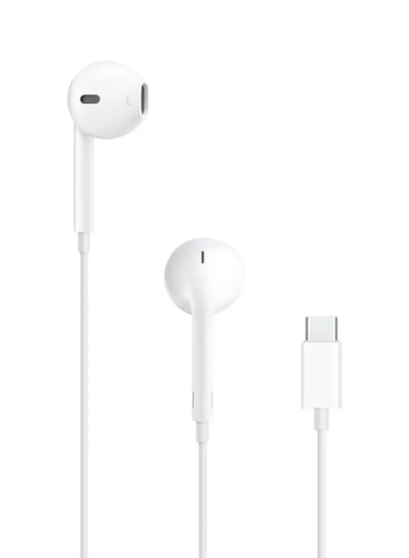 Apple EarPods with USB C Apple EarPods with USB-C connector in white, featuring an in-line remote and microphone for iPhone 15 and 16